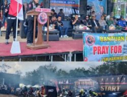 Bupati OKU Timur Ir.H.Lanosin.ST.MT.MM. Menutup Kejuaraan Grasstrack LSM Harimau Championship 2025.