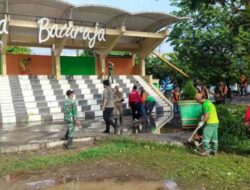 TNI–Polri Dan Pemkab OKU Bergerak Bersama Bersih Bersih Taman Kota Baturaja Ogan Komering Ulu